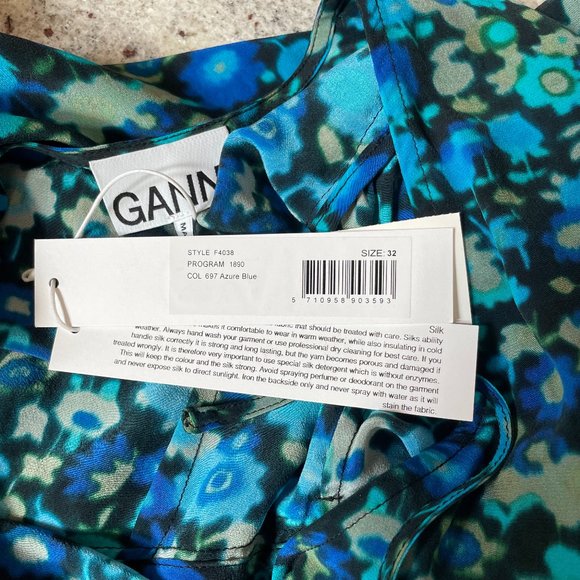 Floral Silk Blend Wrap Dress from GANNI - Picture 10 of 13